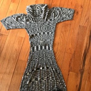 Sequin hearts sweater dress